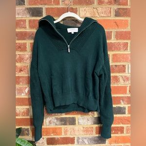 Women’s half zip cropped sweater